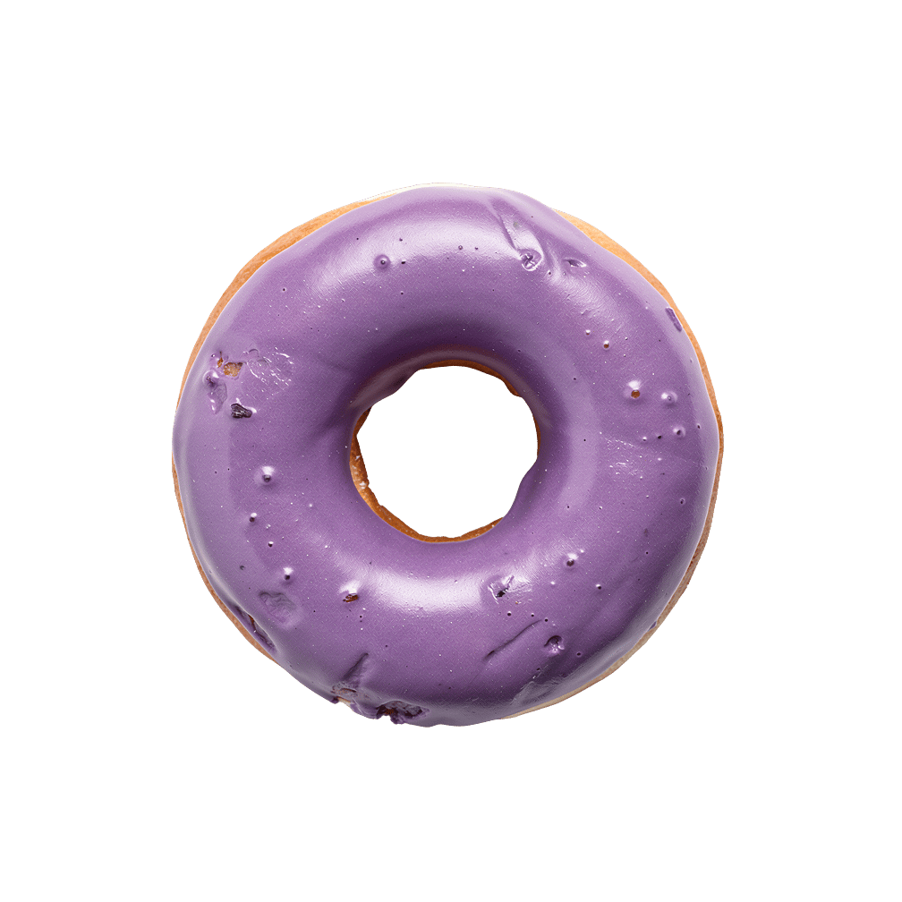 Ube purple glazed doughnut