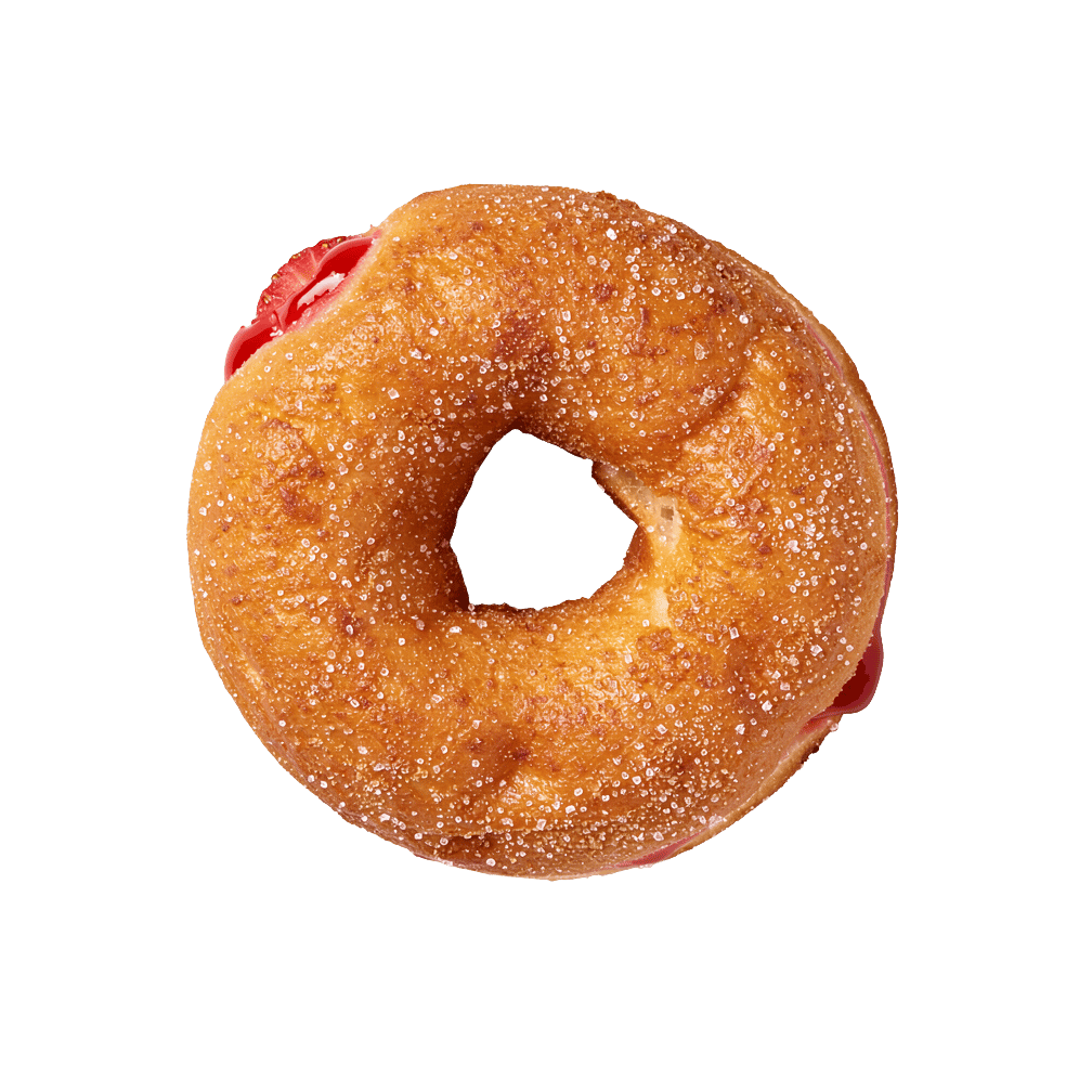 Strawberry jelly filled doughnut