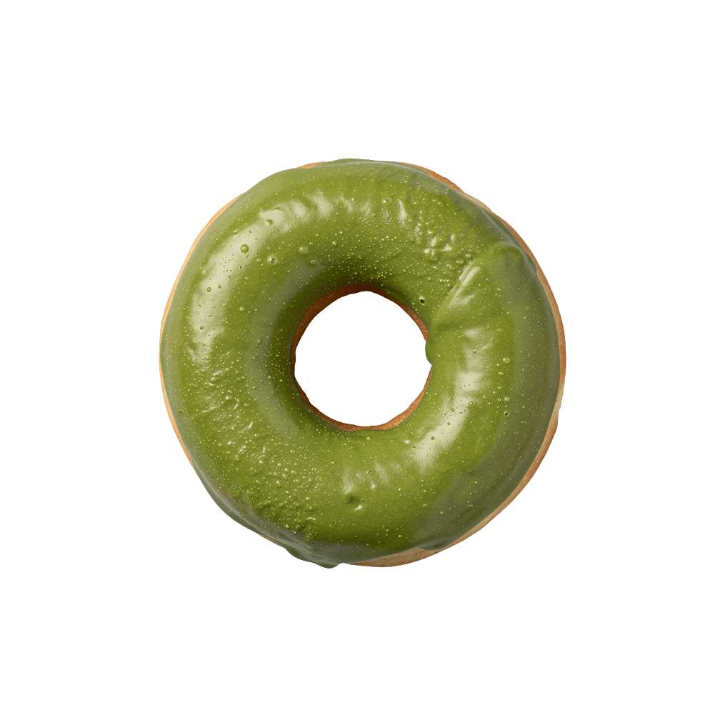 Matcha glazed doughnut