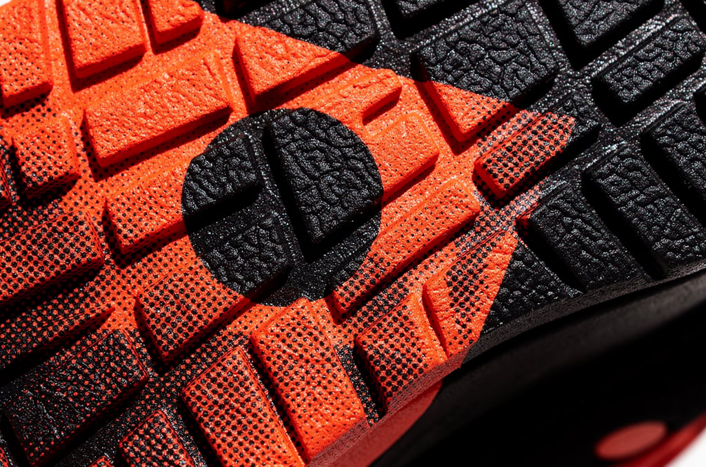 Sneaker sole tread close-up